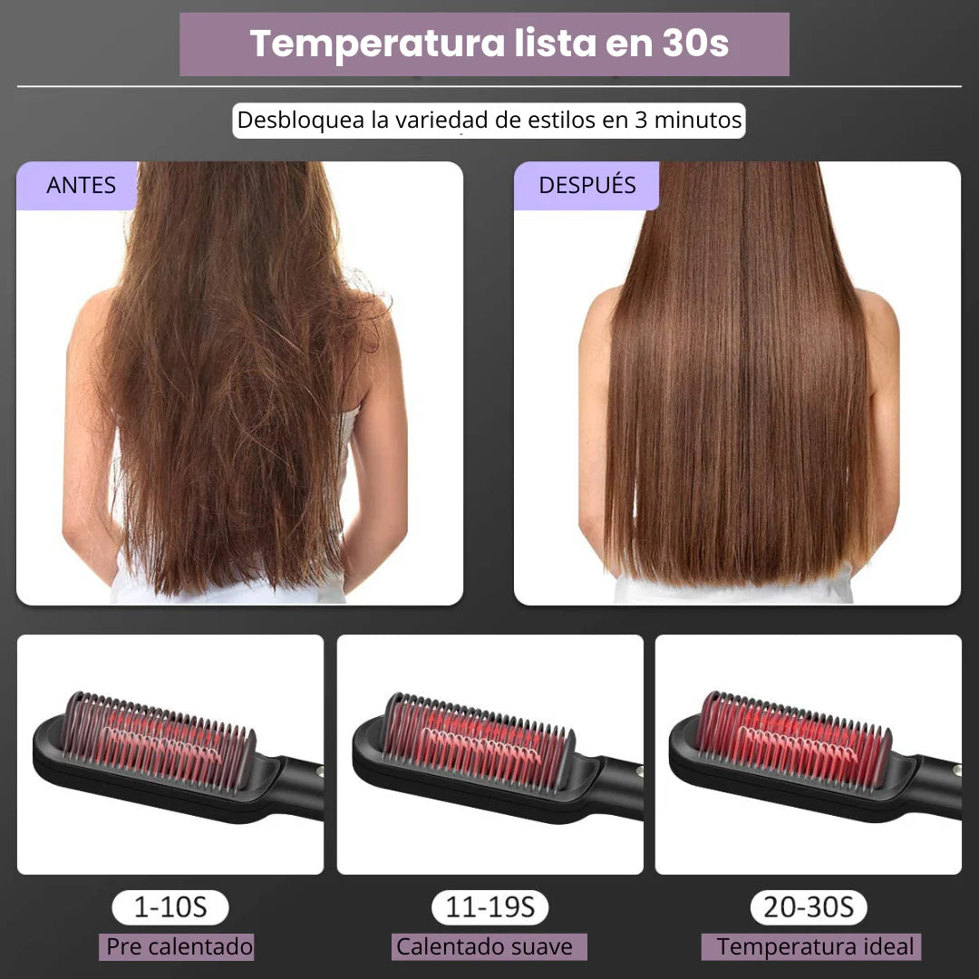 Cepillo Alisador de Pelo – Liso, Brillante y Suave en Minutos