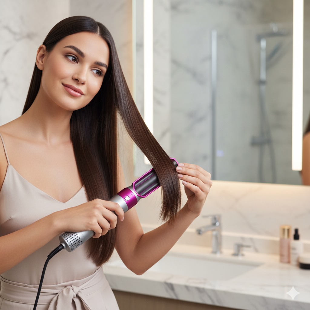 Cepillo Secador de Cabello 5 en 1 tipo Dyson - Peina, Seca, Riza y Moldea con Estilo