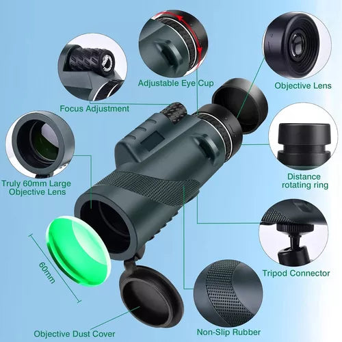 Telescopio Monocular con Soporte para Movil - Eagle™