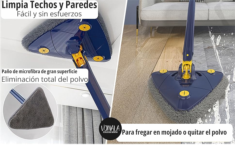 Fregona de Limpieza telescópica 360* autoescurrible