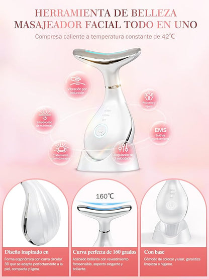 Masajeador Facial y de Cuello con Calor y EMS